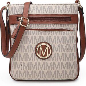 Women Crossbody Purses Multi Pockets Large Signature Monogram Zip Shoulder Bags